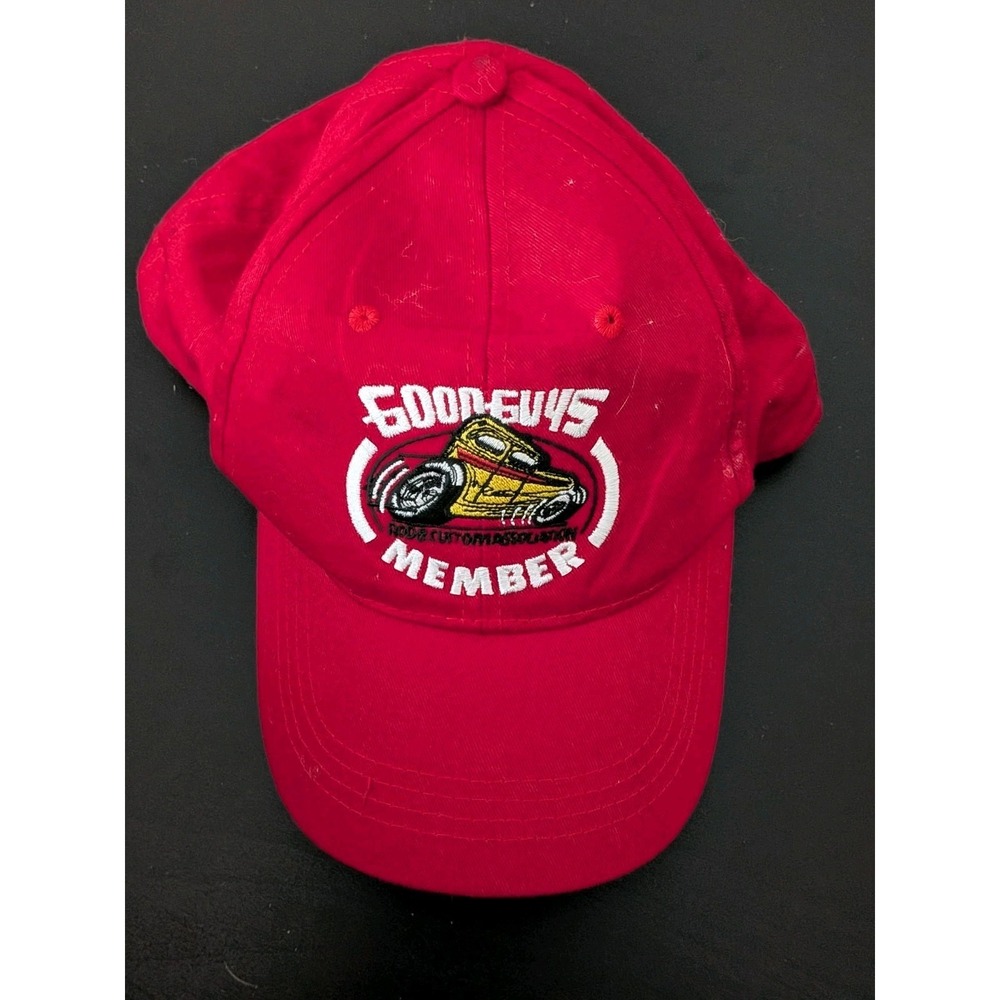Good Guys Member Snapback Hat Red One Size Adjustable Embroidered